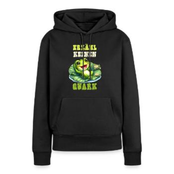 Froschkostüm ERZÄHL KEINEN QUARK Lustiges - Frauen Premium Bio Hoodie - Schwarz - Vorne - Julia (174cm)