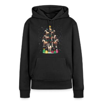 Horse Some best friends never say... Haflinger - Frauen Premium Bio Hoodie - Schwarz - Vorne - Julia (174cm)