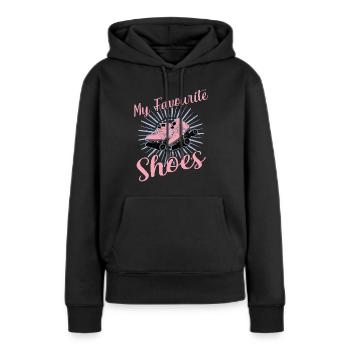 Rollerskater My Shoes Rollschuh Disco - Frauen Premium Bio Hoodie - Schwarz - Vorne - Julia (174cm)