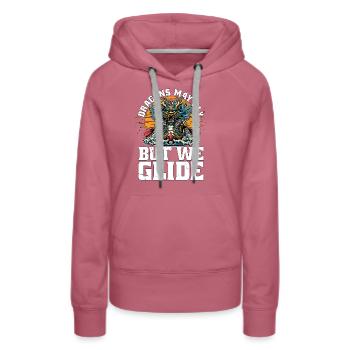 Dragon Boating Dragons May Fly But We Paddling - Frauen Premium Bio Hoodie - Malve - Vorne - Isabella (175cm)