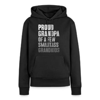 Grand-père Grand-père Pops Grand-parent - Sweat à capuche Premium bio Femme - noir - Devant - Julia (174cm)