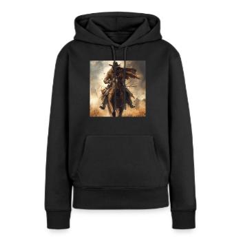 Cowboy - Frauen Premium Bio Hoodie - Schwarz - Vorne - Julia (174cm)