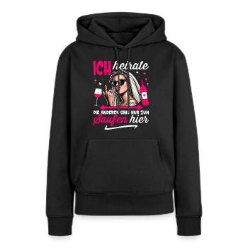 JGA Braut T-Shirt JGA Frauen Junggesellenabschied - Frauen Premium Bio Hoodie - Schwarz - Vorne - Julia (174cm)