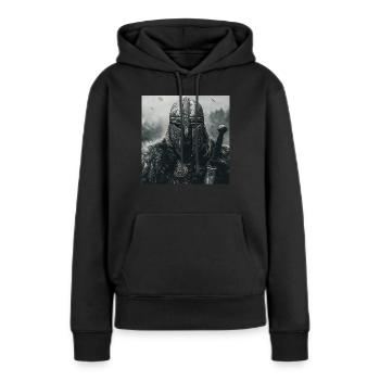 Wikinger - Frauen Premium Bio Hoodie - Schwarz - Vorne - Julia (174cm)