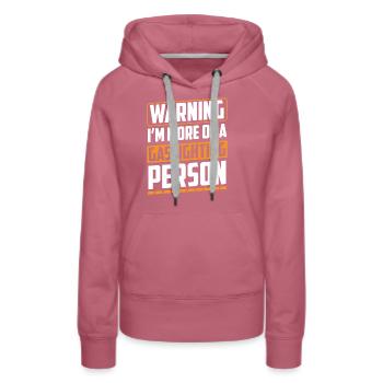 Véritable éclairage au gaz professionnel - Sweat à capuche Premium bio Femme - mauve - Devant - Isabella (175cm)