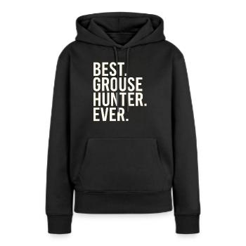 Auerhahn - Frauen Premium Bio Hoodie - Schwarz - Vorne - Julia (174cm)