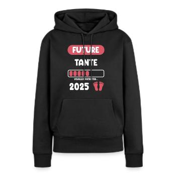 Future 2025 Aunt Announces Pregnancy - Women’s Premium Organic Hoodie - black - Front - Julia (174cm)