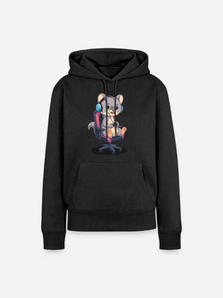 Wiesel - Frauen Premium Bio Hoodie - Schwarz