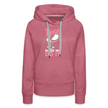 Wein Rosé - Frauen Premium Bio Hoodie - Malve - Vorne - Isabella (175cm)