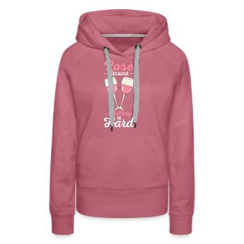 Vin Rosé - Sweat à capuche Premium bio Femme - mauve - Devant - Isabella (175cm)
