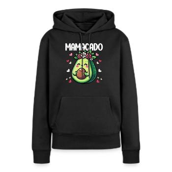 Mamacado Avocado Liebhaberin Muttertag - Frauen Premium Bio Hoodie - Schwarz - Vorne - Julia (174cm)