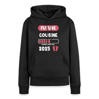 Future 2025 Cousin Pregnancy Announcement - Women’s Premium Organic Hoodie - black - Front - Julia (174cm)