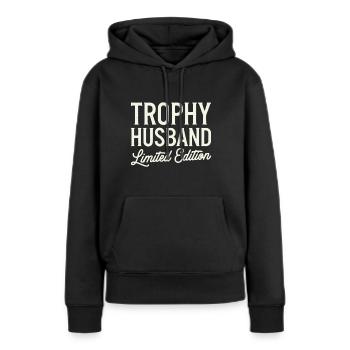 Mari - Sweat à capuche Premium bio Femme - noir - Devant - Julia (174cm)