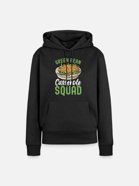 Grüne Bohnen Auflauf - Frauen Premium Bio Hoodie - Schwarz