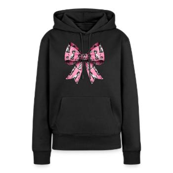 Coquettish Bow Faun Satyrs Goat Men Roman - Women’s Premium Organic Hoodie - black - Front - Julia (174cm)