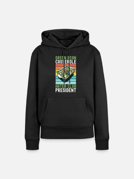Grüne Bohnen Auflauf - Frauen Premium Bio Hoodie - Schwarz