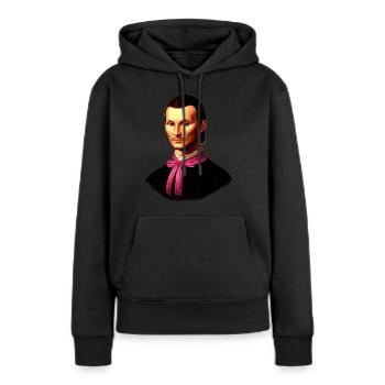 Arc Coquette Machiavel Le Prince Fille - Sweat à capuche Premium bio Femme - noir - Devant - Julia (174cm)