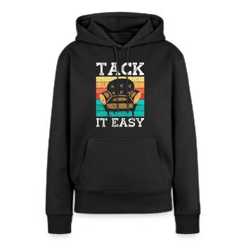 Restauratorin Polstermöbel - Frauen Premium Bio Hoodie - Schwarz - Vorne - Julia (174cm)