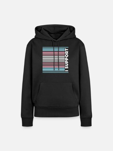 Transgender Trans LGBT Pride - Frauen Premium Bio Hoodie - Schwarz