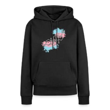 Fierté LGBT transgenre - Sweat à capuche Premium bio Femme - noir - Devant - Julia (174cm)