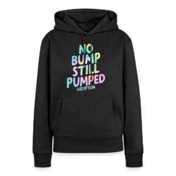 Keine Beule Immer noch Welpe Lustige Adoption Tie Dye - Frauen Premium Bio Hoodie - Schwarz - Vorne - Julia (174cm)