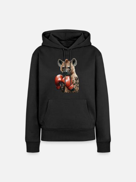 Hyäne - Frauen Premium Bio Hoodie - Schwarz
