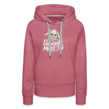 Cuddle Alarm: Snuggle Mode On Cute - Women’s Premium Organic Hoodie - mauve - Front - Isabella (175cm)