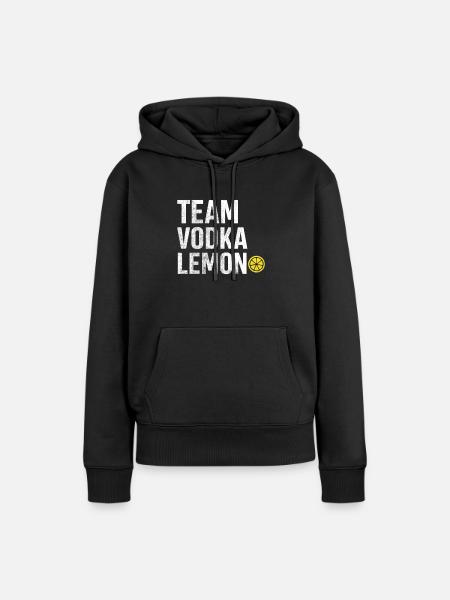 Team Vodka Lemon - Frauen Premium Bio Hoodie - Schwarz