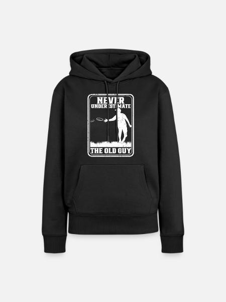 Frisbee Spieler - Frauen Premium Bio Hoodie - Schwarz