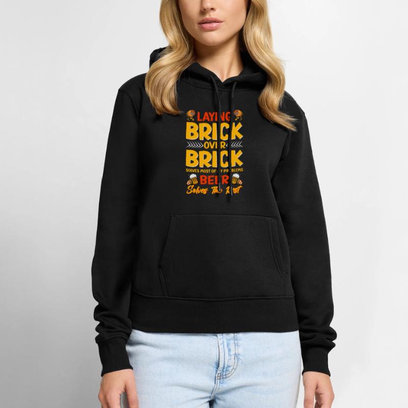 Masonry, masonry, bricklayer, apprentice, mason, master Women’s Premium Organic Hoodie