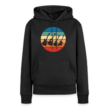 Gitarrist - Frauen Premium Bio Hoodie - Schwarz - Vorne - Julia (174cm)