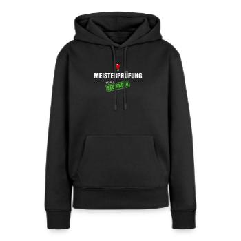 Meisterprüfung Bestanden - Frauen Premium Bio Hoodie - Schwarz - Vorne - Julia (174cm)