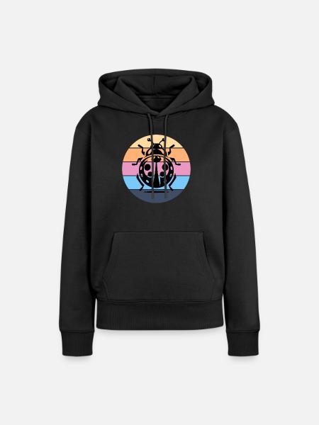 Marienkäfer - Frauen Premium Bio Hoodie - Schwarz