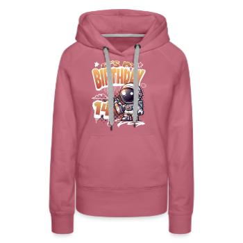 Graffiti Astronaut 14. Geburtstag - Frauen Premium Bio Hoodie - Malve - Vorne - Isabella (175cm)