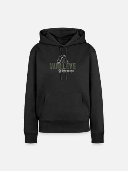 Chuchoteur de doré jaune - Sweat à capuche Premium bio Femme - noir