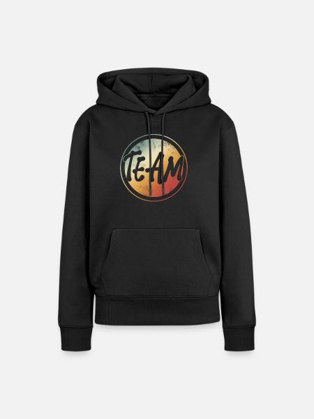 Team - Frauen Premium Bio Hoodie - Schwarz
