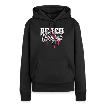 Beach-volley - Sweat à capuche Premium bio Femme - noir - Devant - Julia (174cm)