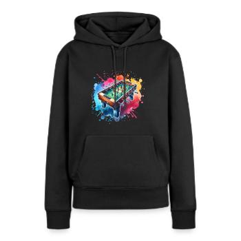 Baby-foot baby-foot - Sweat à capuche Premium bio Femme - noir - Devant - Julia (174cm)