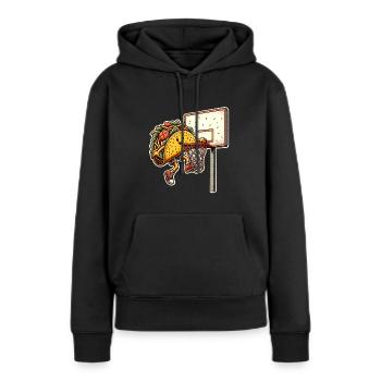 Taco Basketball Tacos - Sweat à capuche Premium bio Femme - noir - Devant - Julia (174cm)
