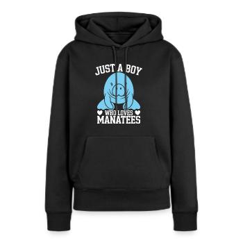 Seekuh - Frauen Premium Bio Hoodie - Schwarz - Vorne - Julia (174cm)