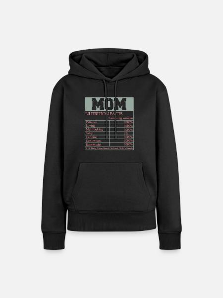 Mama - Frauen Premium Bio Hoodie - Schwarz