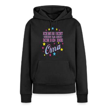 Coole Oma Geburtstagsgeschenk Omi Großmama Enkel - Frauen Premium Bio Hoodie - Schwarz - Vorne - Julia (174cm)