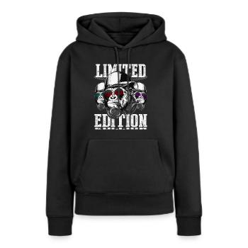 Limited Deluxe Edition DJ Gorilla Design - Women’s Premium Organic Hoodie - black - Front - Julia (174cm)