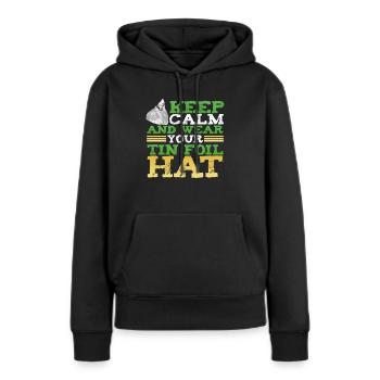Alien - Frauen Premium Bio Hoodie - Schwarz - Vorne - Julia (174cm)