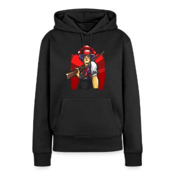 Forêt Noire Bollenhut Forêt Noire - Sweat à capuche Premium bio Femme - noir - Devant - Julia (174cm)