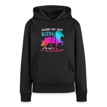 Islandpferd - Frauen Premium Bio Hoodie - Schwarz - Vorne - Julia (174cm)