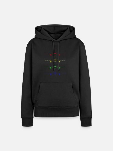 bunte airplanes - Frauen Premium Bio Hoodie - Schwarz
