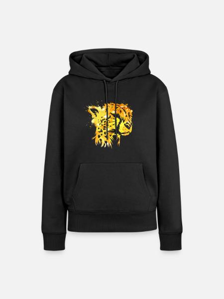 Cheetah 3 - Frauen Premium Bio Hoodie - Schwarz