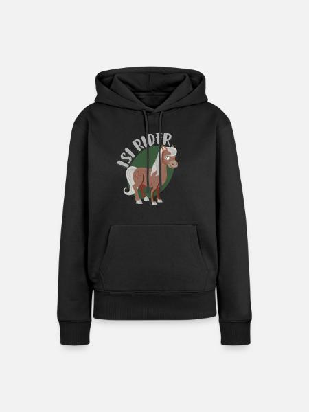 Islandpferd - Frauen Premium Bio Hoodie - Schwarz