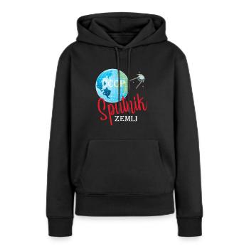 Sputnik Space Design - Women’s Premium Organic Hoodie - black - Front - Julia (174cm)